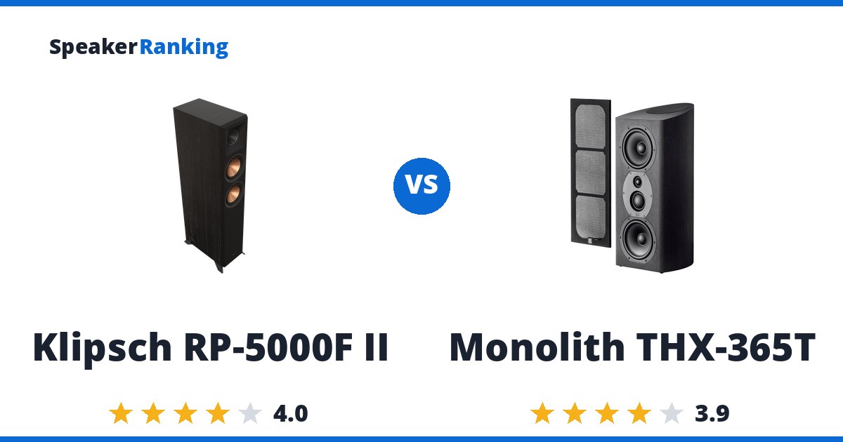 Klipsch RP-5000F II vs Monolith THX-365T