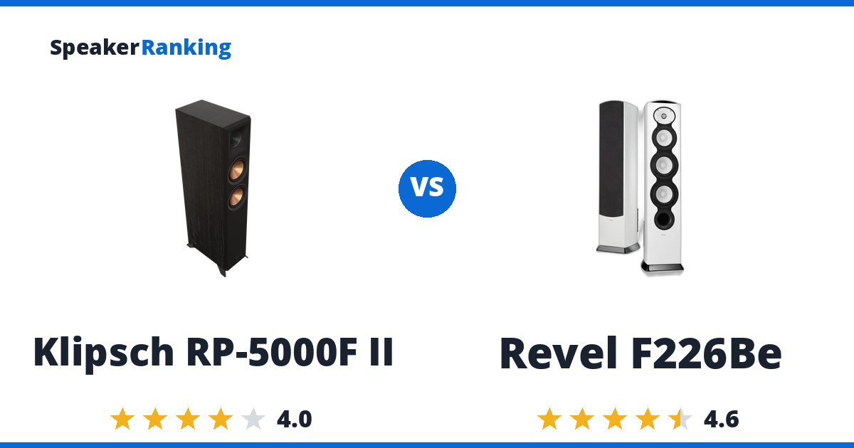 Klipsch RP-5000F II vs Revel F226Be