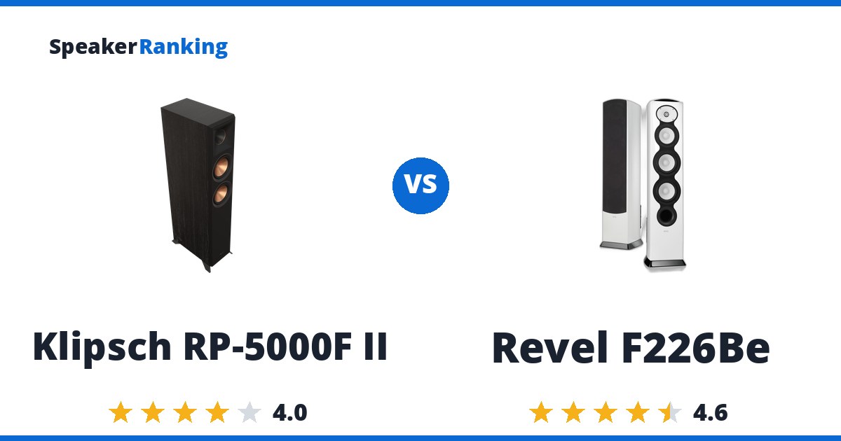 Klipsch RP-5000F II vs Revel F226Be