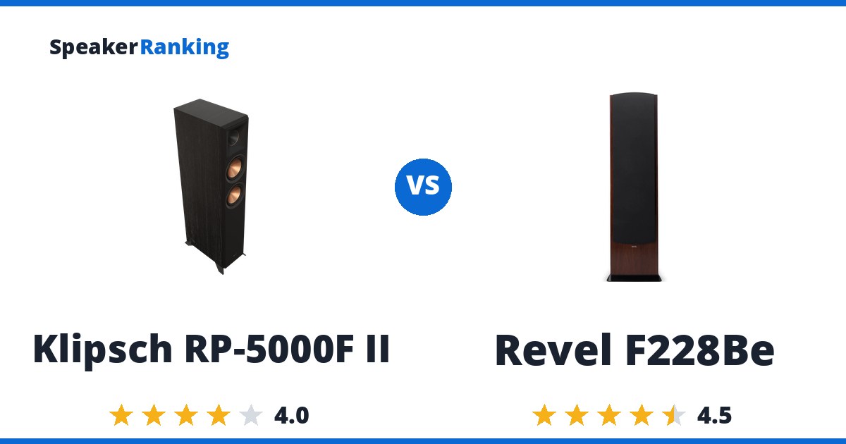 Klipsch RP-5000F II vs Revel F228Be