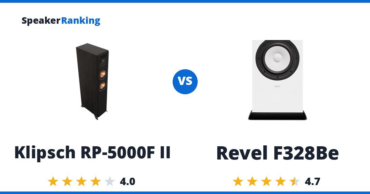 Klipsch RP-5000F II vs Revel F328Be