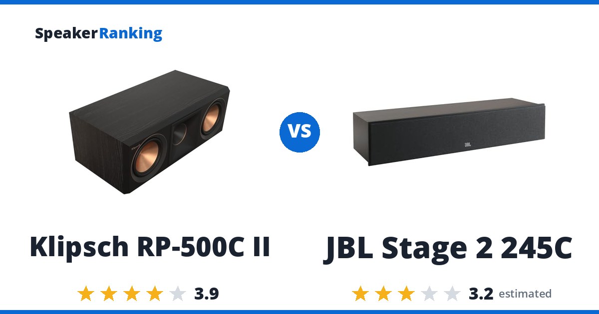 Klipsch RP-500C II vs JBL Stage 2 245C