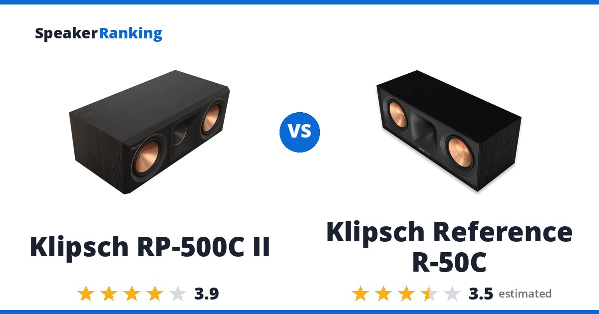 Klipsch RP-500C II vs Klipsch Reference R-50C