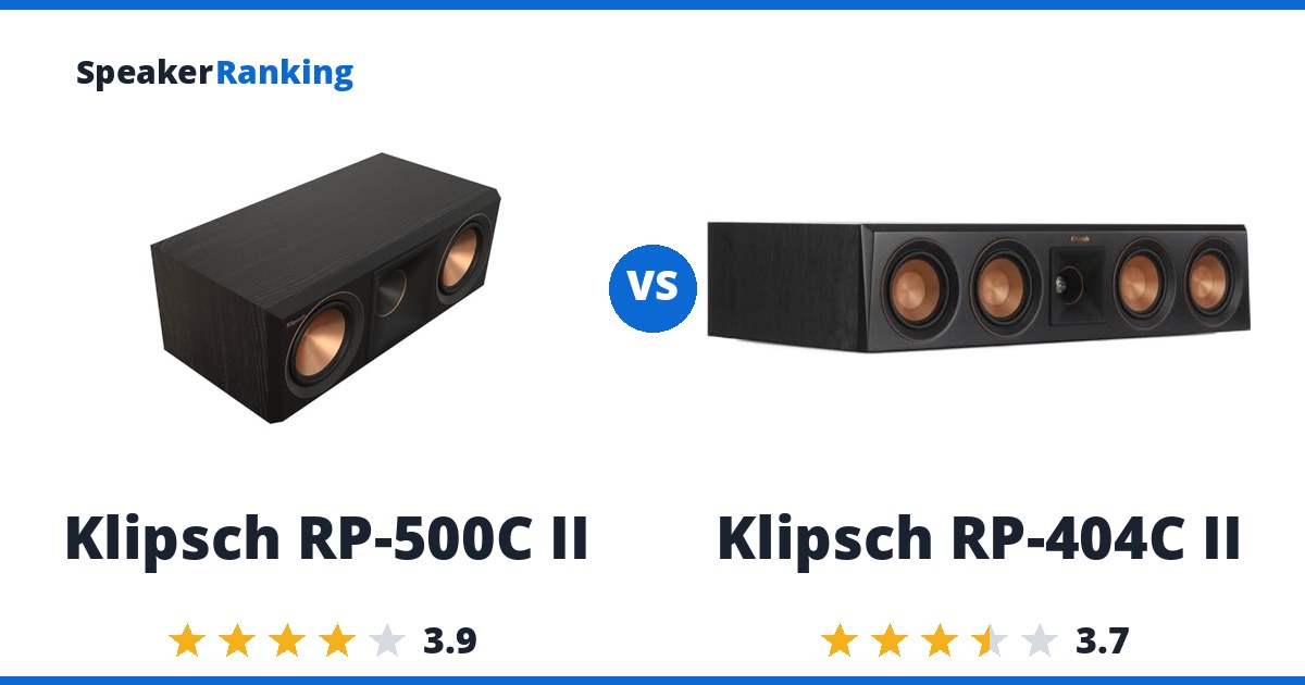 Klipsch RP-500C II vs Klipsch RP-404C II