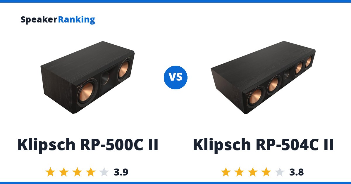 Klipsch RP-500C II vs Klipsch RP-504C II