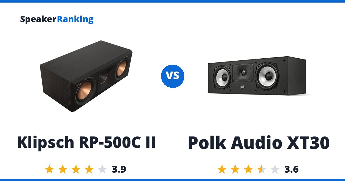 Klipsch RP-500C II vs Polk Audio XT30