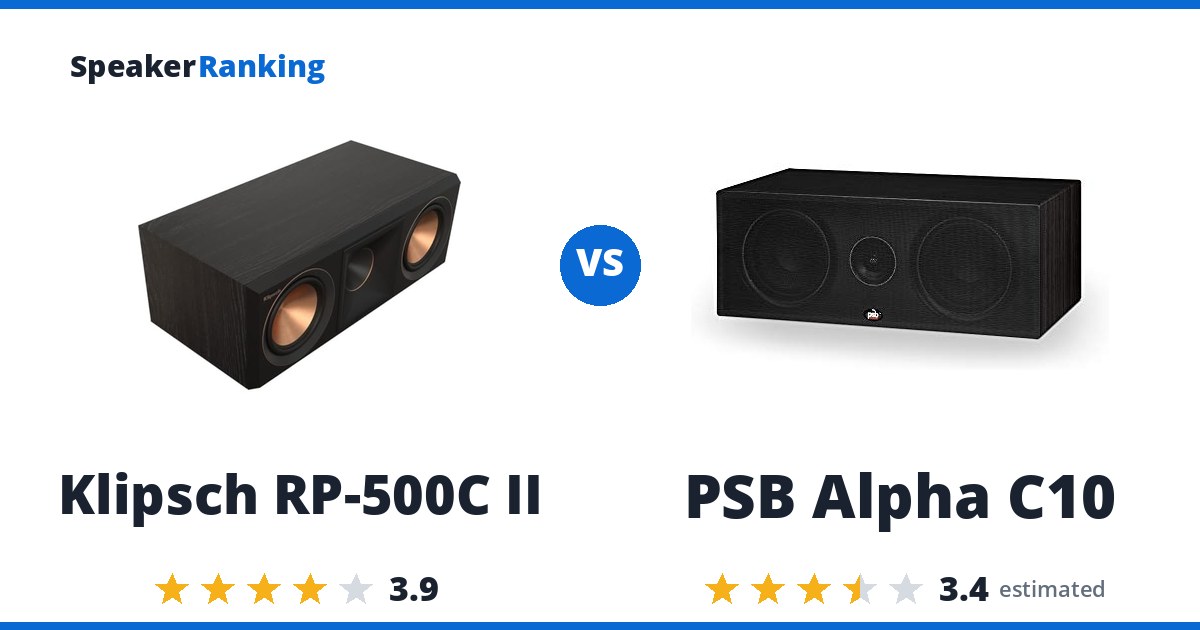 Klipsch RP-500C II vs PSB Alpha C10