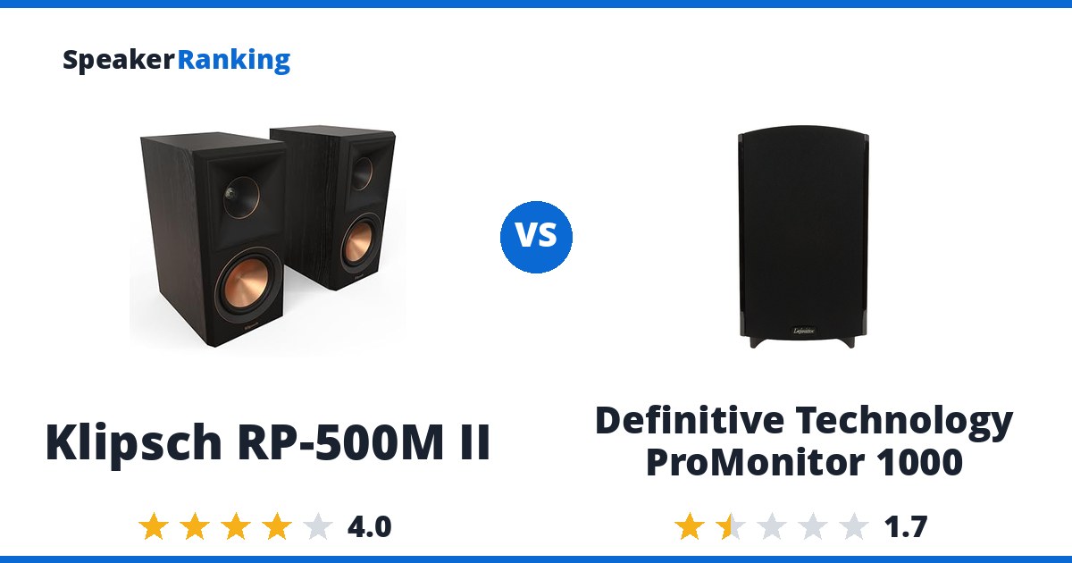 Klipsch RP-500M II vs Definitive Technology ProMonitor 1000