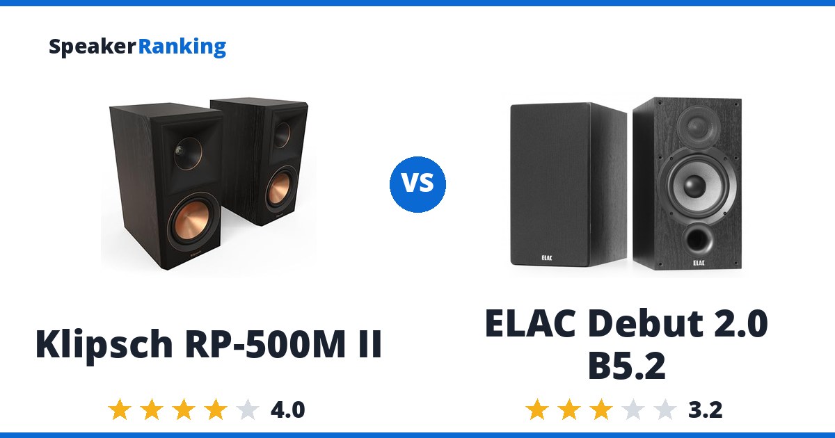 Klipsch RP-500M II vs ELAC Debut 2.0 B5.2