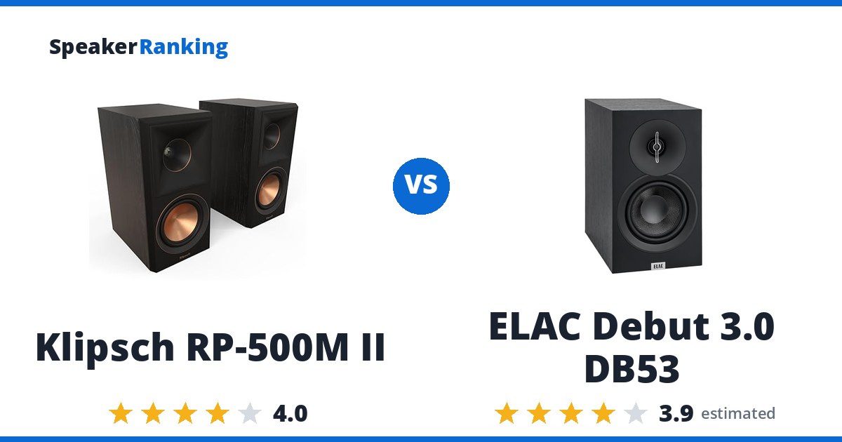 Klipsch RP-500M II vs ELAC Debut 3.0 DB53