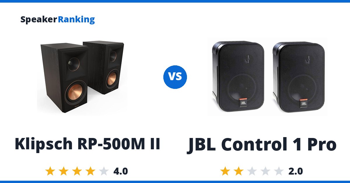 Klipsch RP-500M II vs JBL Control 1 Pro