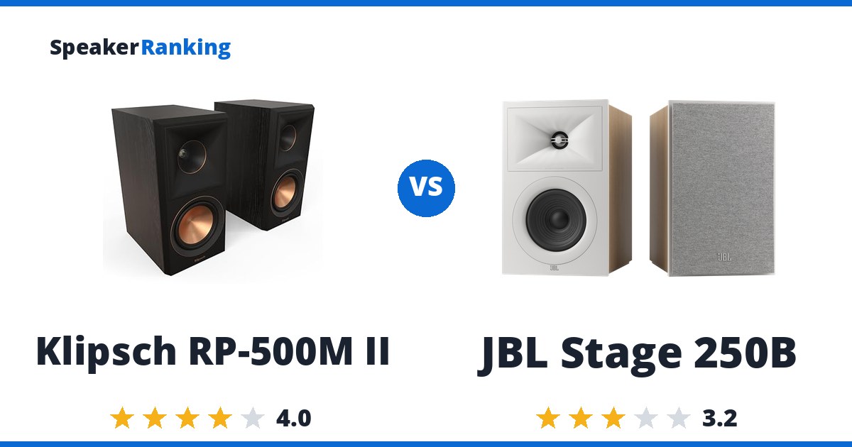 Klipsch RP-500M II vs JBL Stage 250B