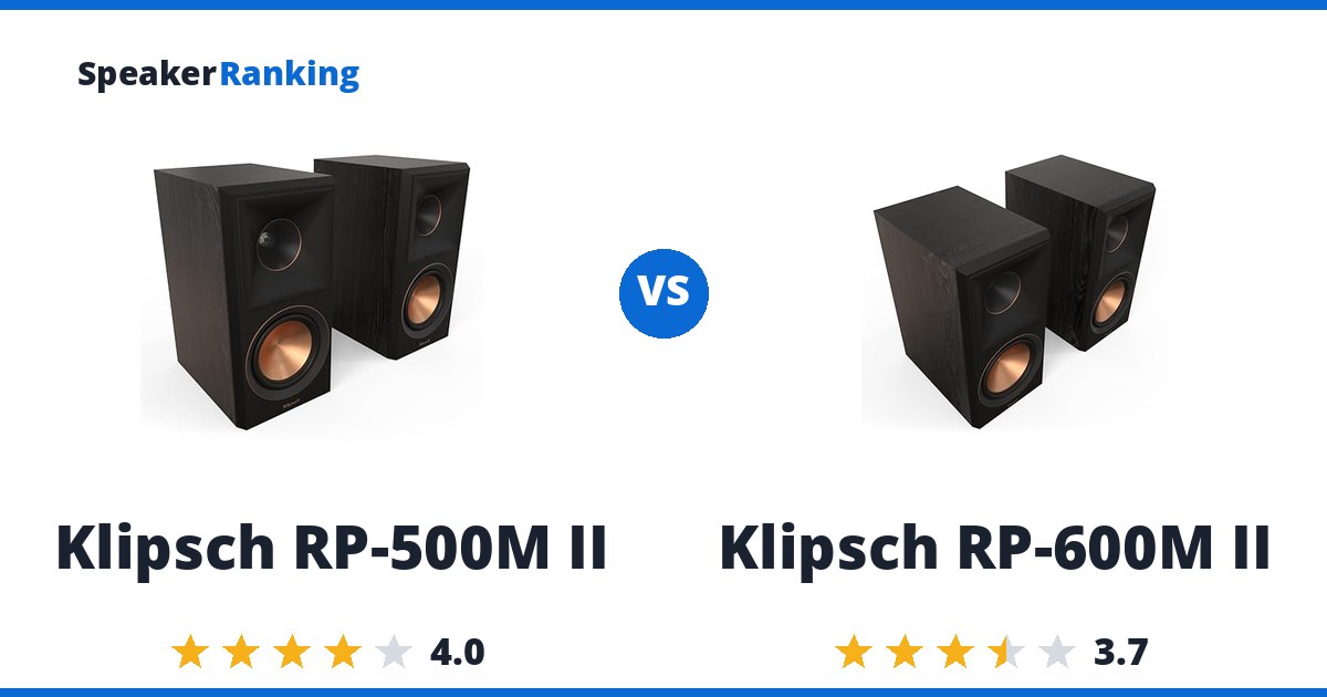 Klipsch RP-500M II vs Klipsch RP-600M II