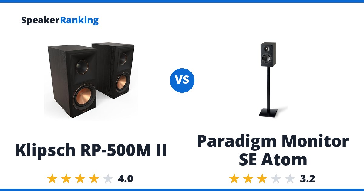 Klipsch RP-500M II vs Paradigm Monitor SE Atom
