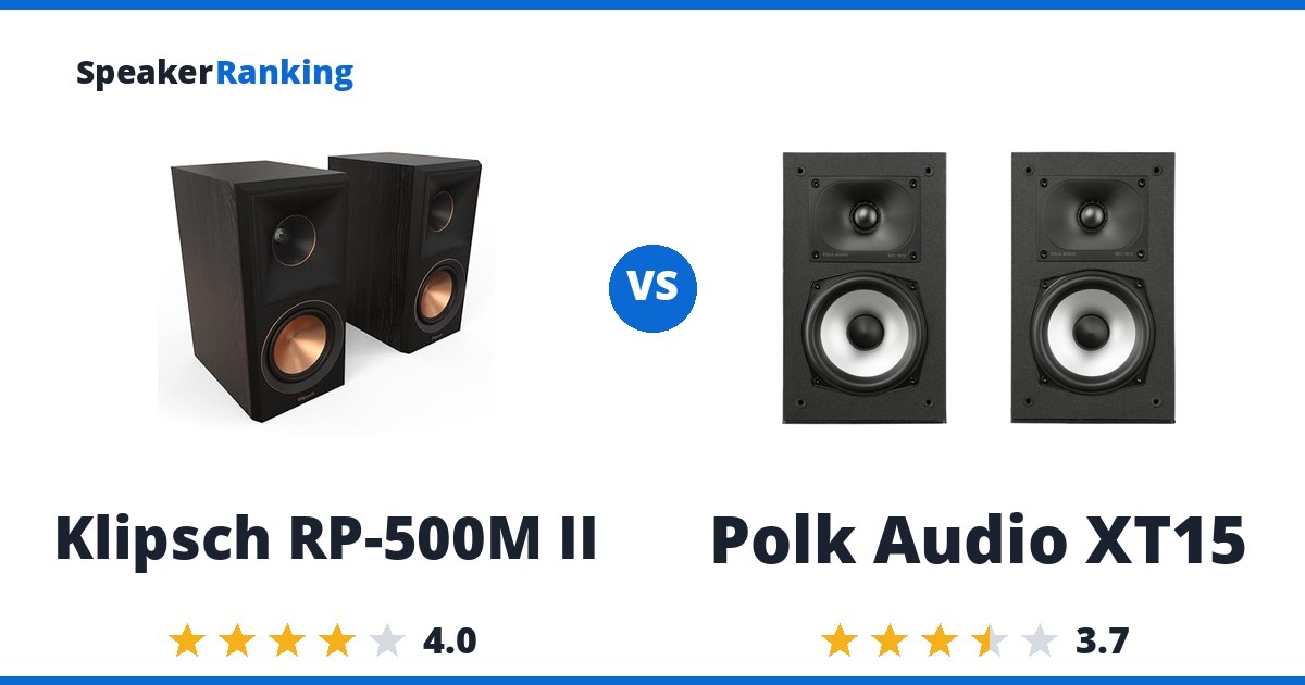 Klipsch RP-500M II vs Polk Audio XT15