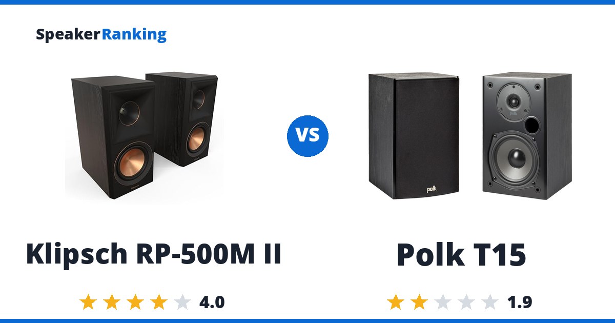 Klipsch RP-500M II vs Polk T15