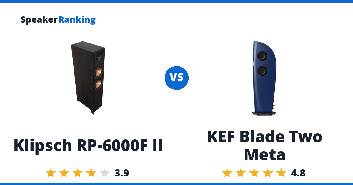 Klipsch RP-6000F II vs KEF Blade Two Meta