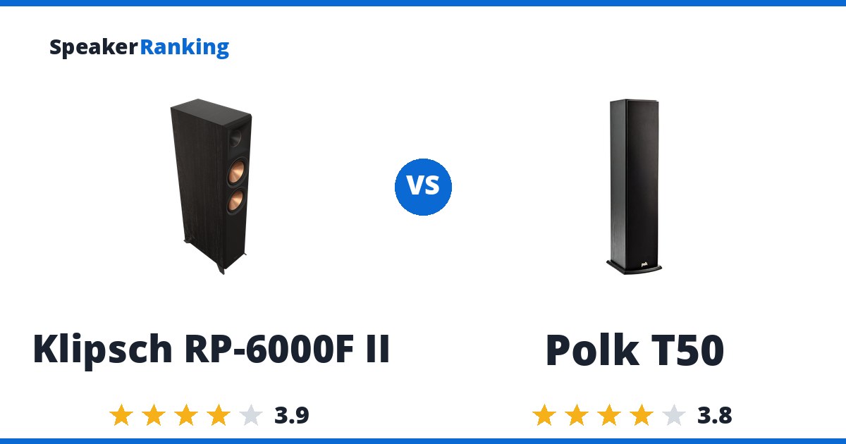 Klipsch RP-6000F II vs Polk T50