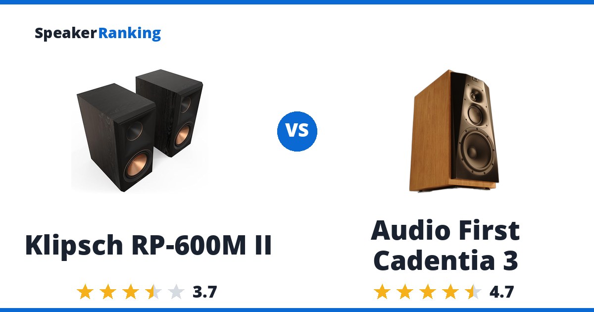 Klipsch RP-600M II vs Audio First Cadentia 3