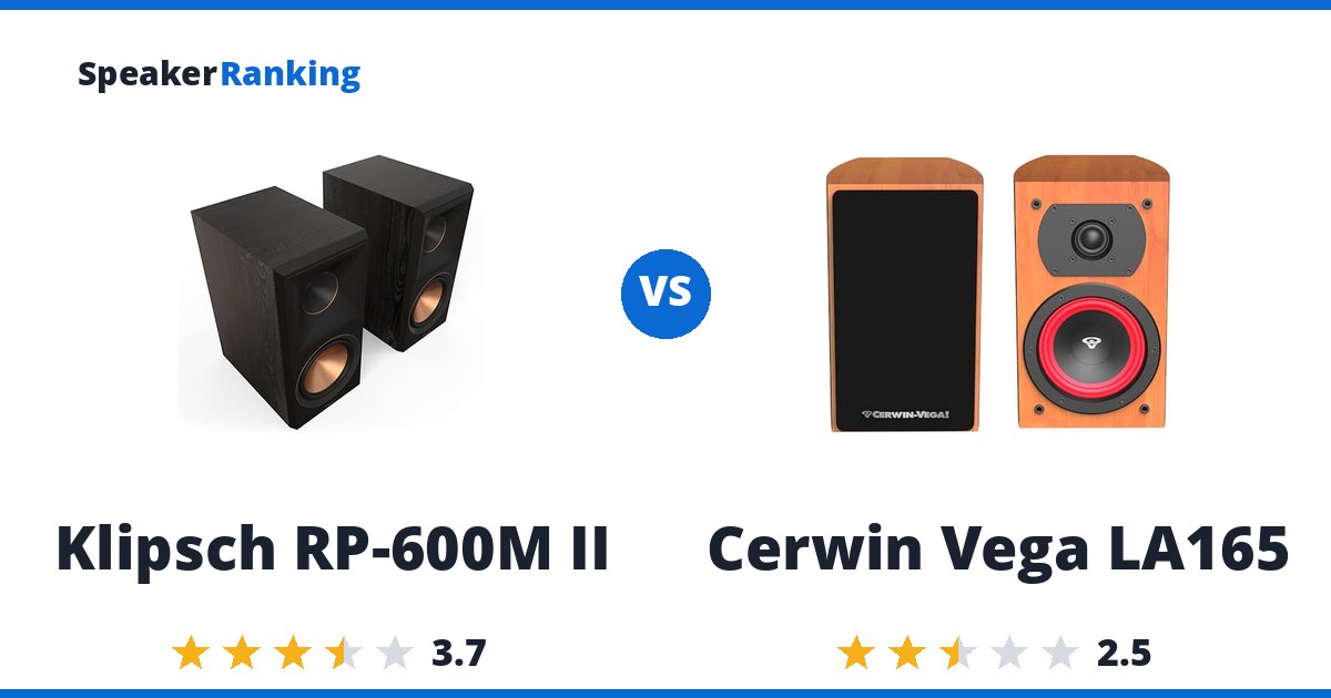 Klipsch RP-600M II vs Cerwin Vega LA165