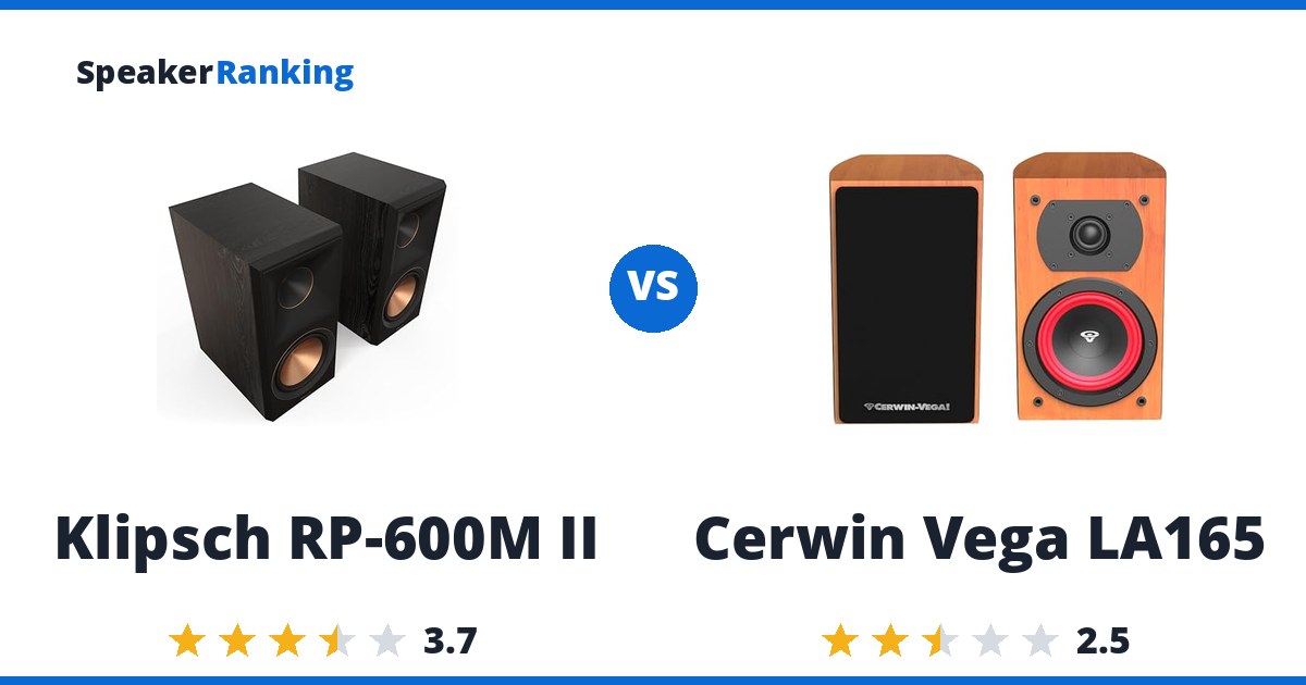 Klipsch RP-600M II vs Cerwin Vega LA165