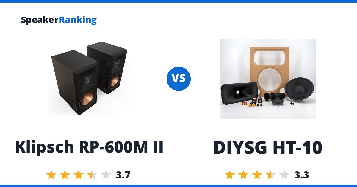 Klipsch RP-600M II vs DIYSG HT-10