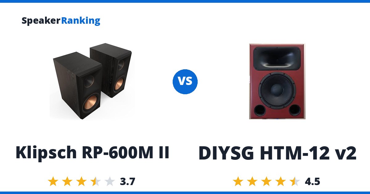 Klipsch RP-600M II vs DIYSG HTM-12 v2