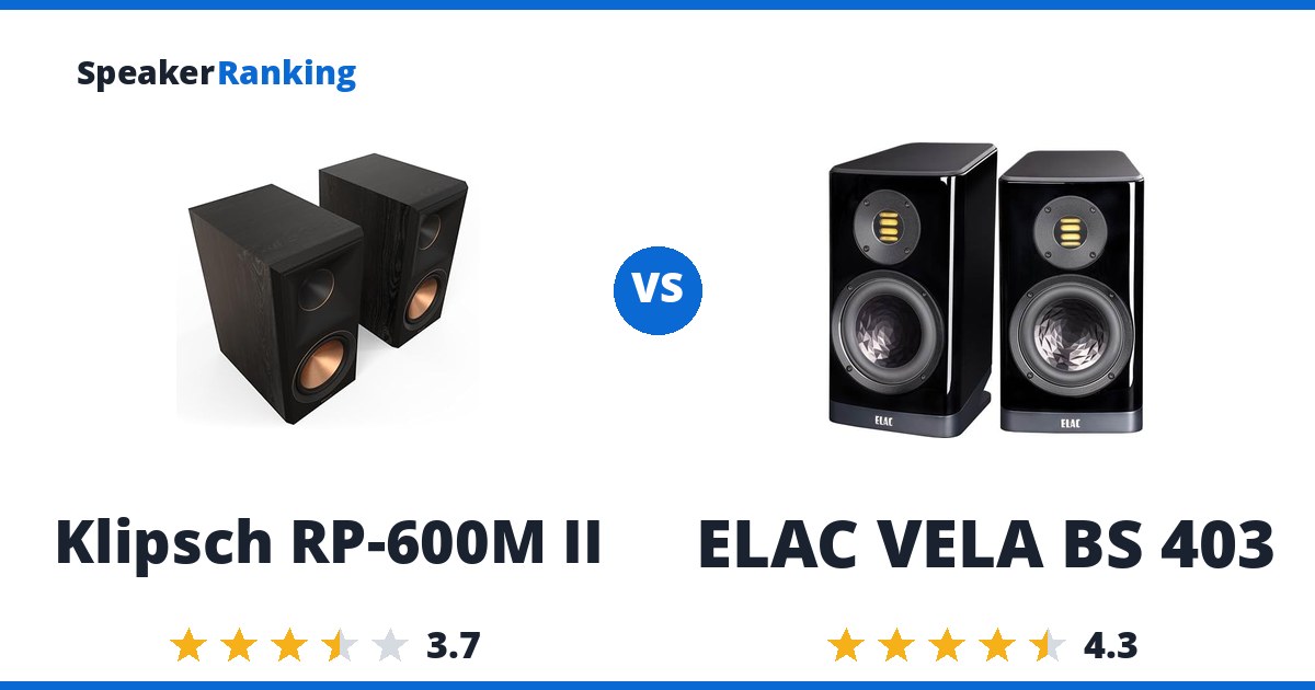 Klipsch RP-600M II vs ELAC VELA BS 403