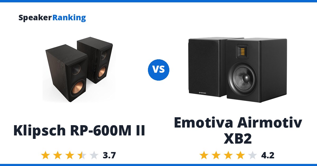 Klipsch RP-600M II vs Emotiva Airmotiv XB2