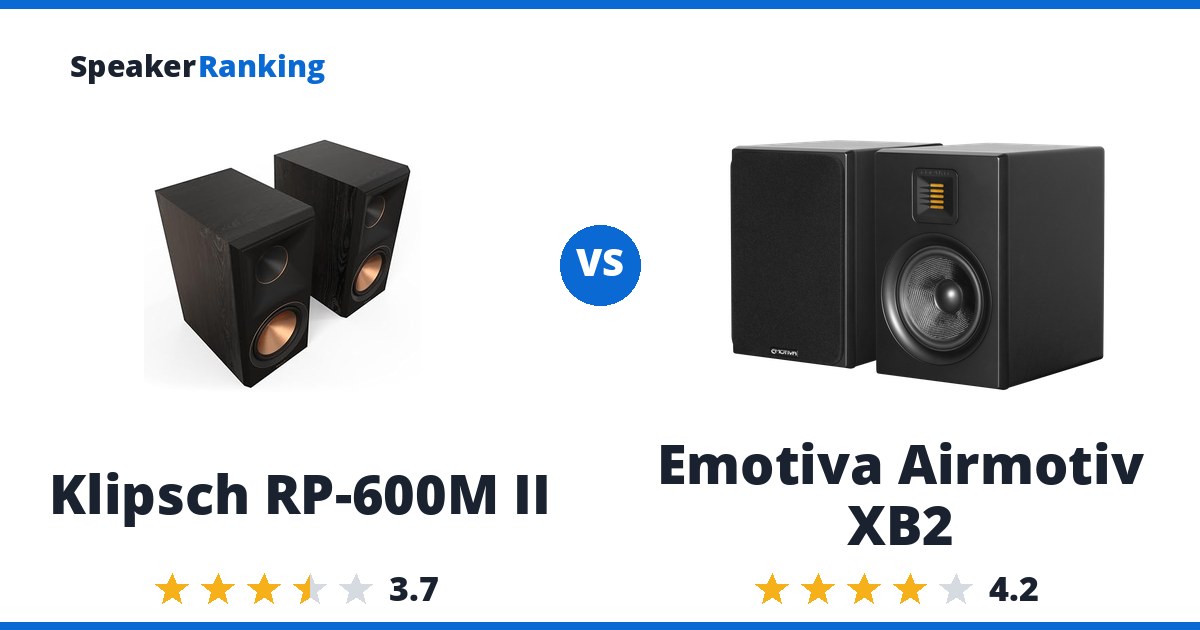 Klipsch RP-600M II vs Emotiva Airmotiv XB2