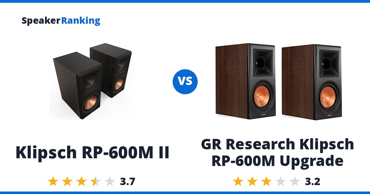 Klipsch RP-600M II vs GR Research Klipsch RP-600M Upgrade