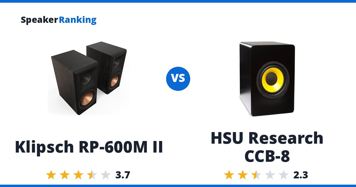 Klipsch RP-600M II vs HSU Research CCB-8