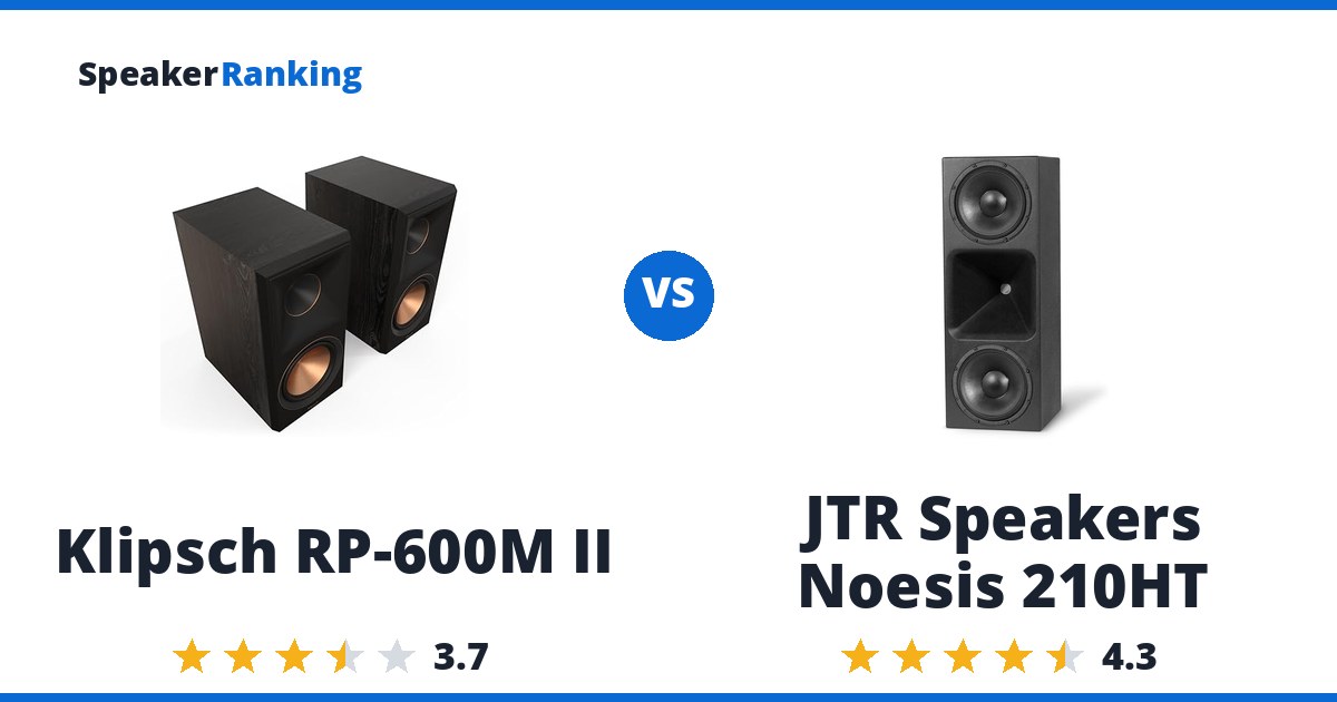 Klipsch RP-600M II vs JTR Speakers Noesis 210HT