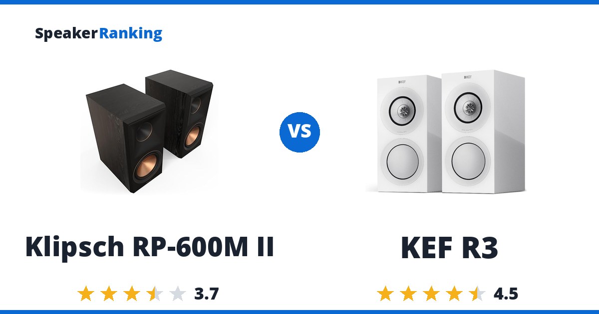 Klipsch RP-600M II vs KEF R3