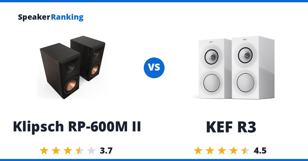 Klipsch RP-600M II vs KEF R3