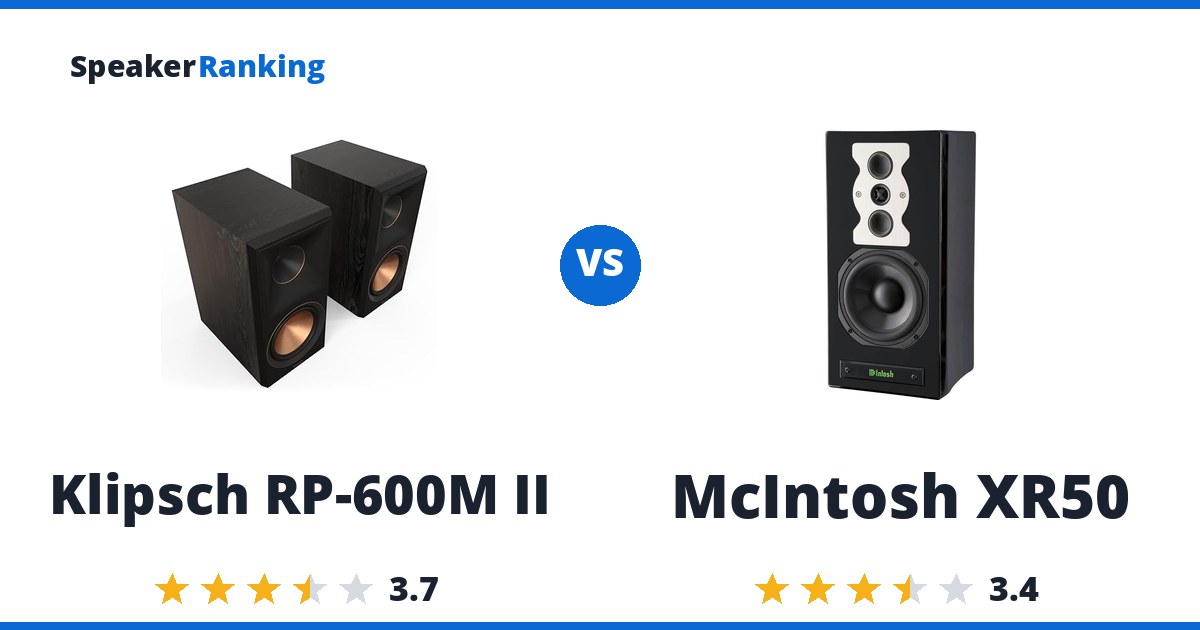 Klipsch RP-600M II vs McIntosh XR50