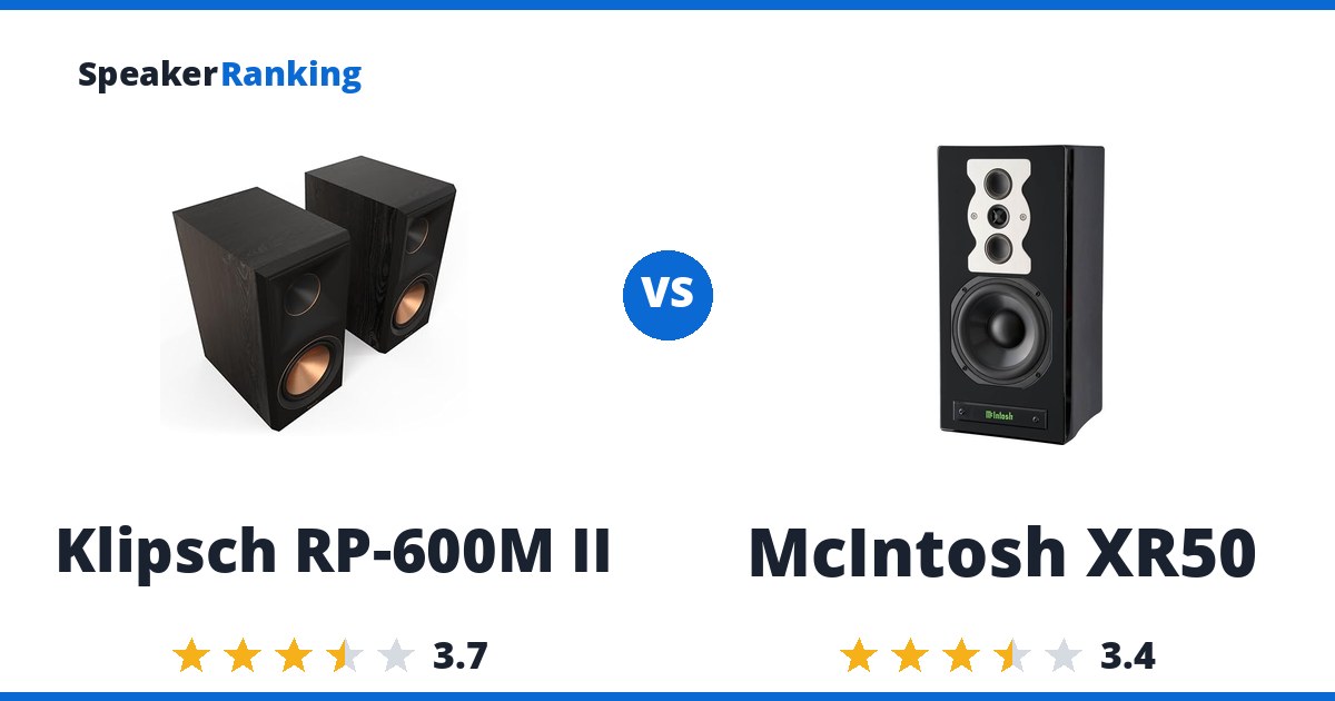 Klipsch RP-600M II vs McIntosh XR50