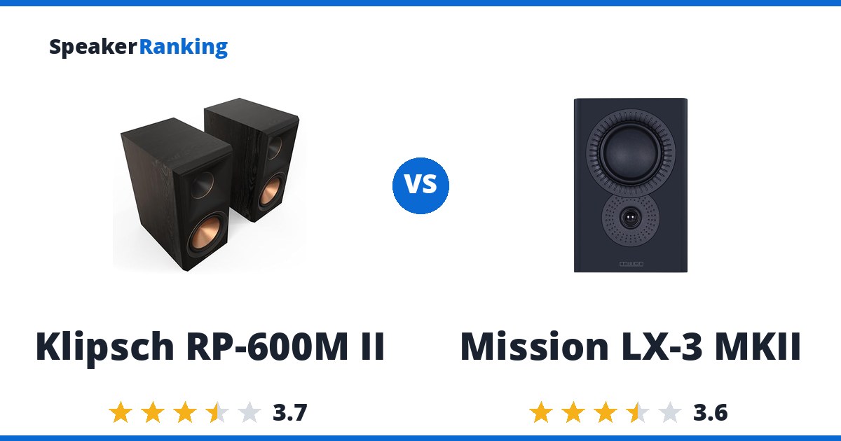 Klipsch RP-600M II vs Mission LX-3 MKII