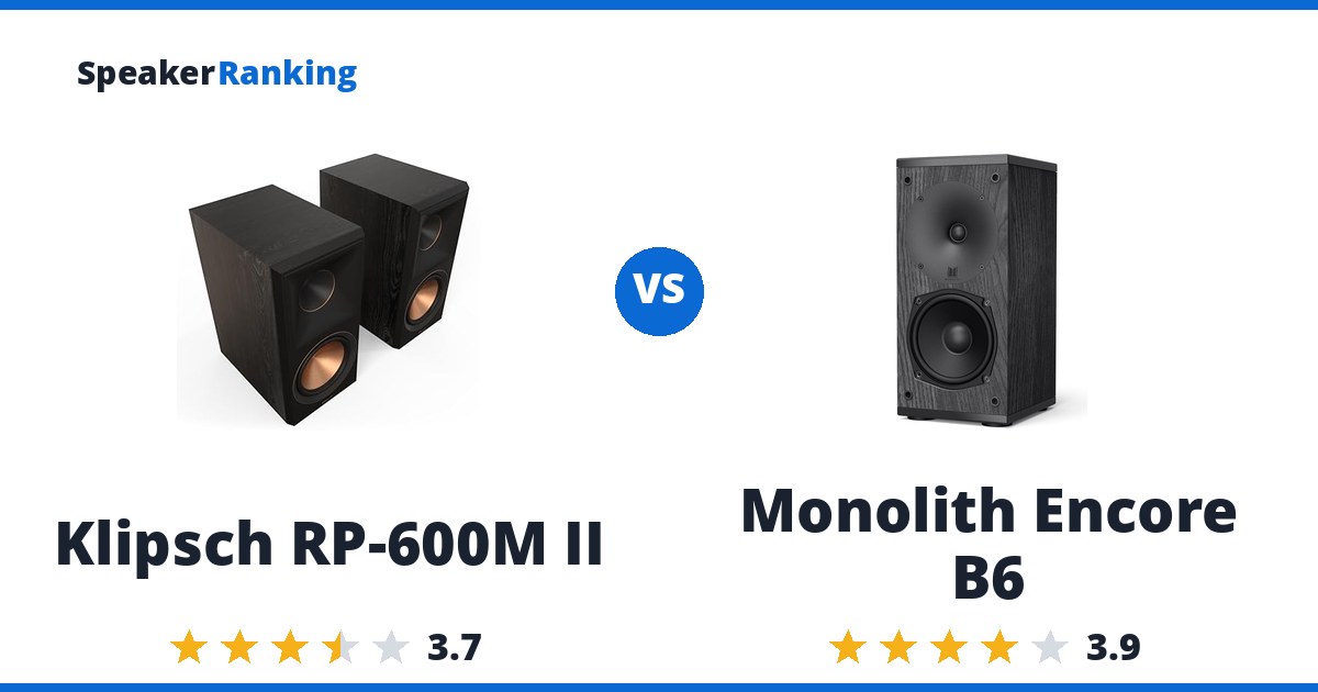 Klipsch RP-600M II vs Monolith Encore B6