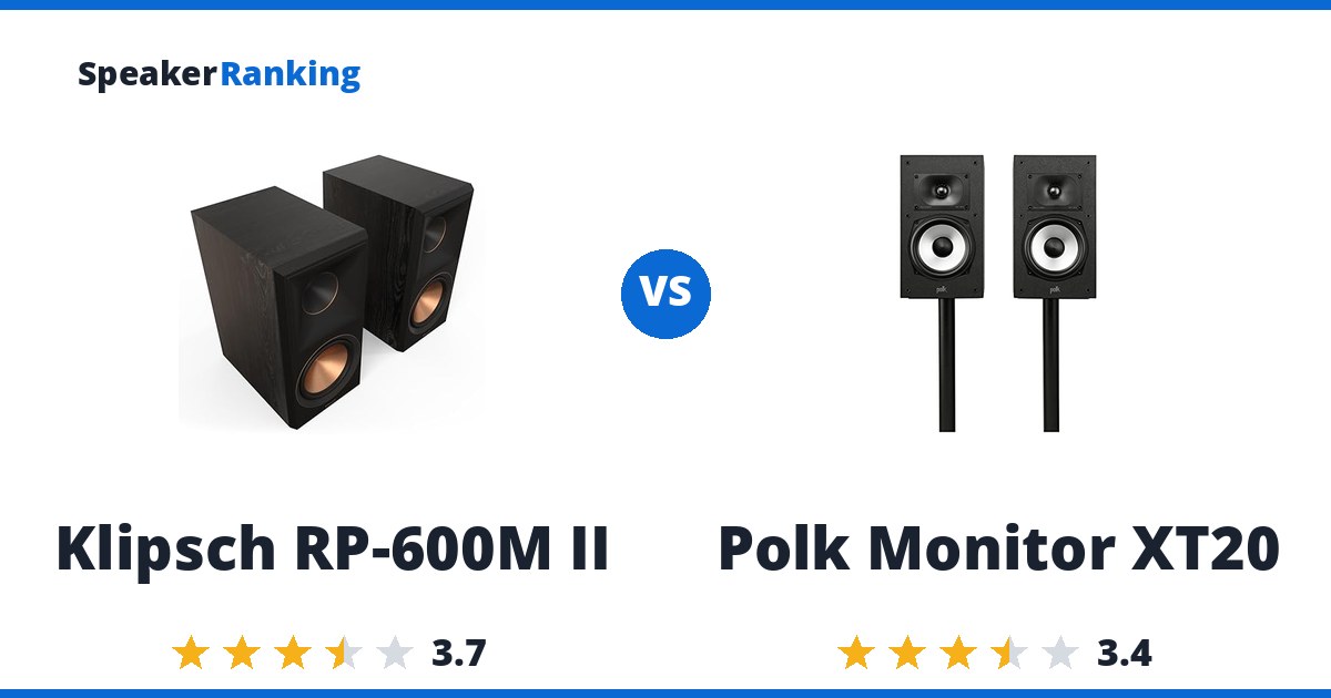 Klipsch RP-600M II vs Polk Monitor XT20