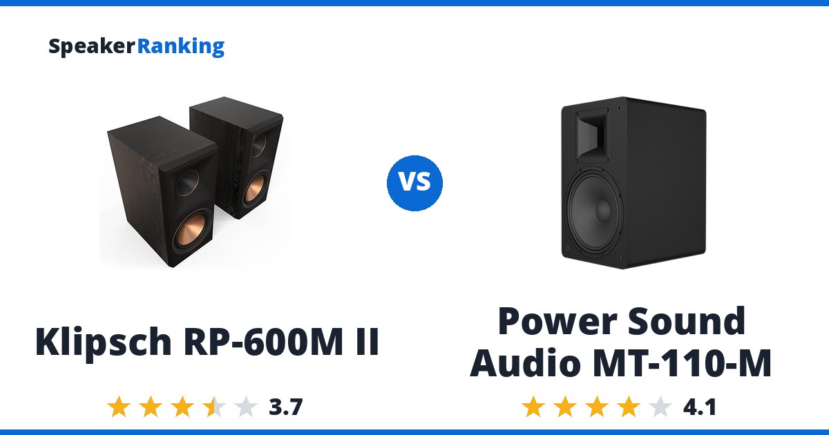 Klipsch RP-600M II vs Power Sound Audio MT-110-M