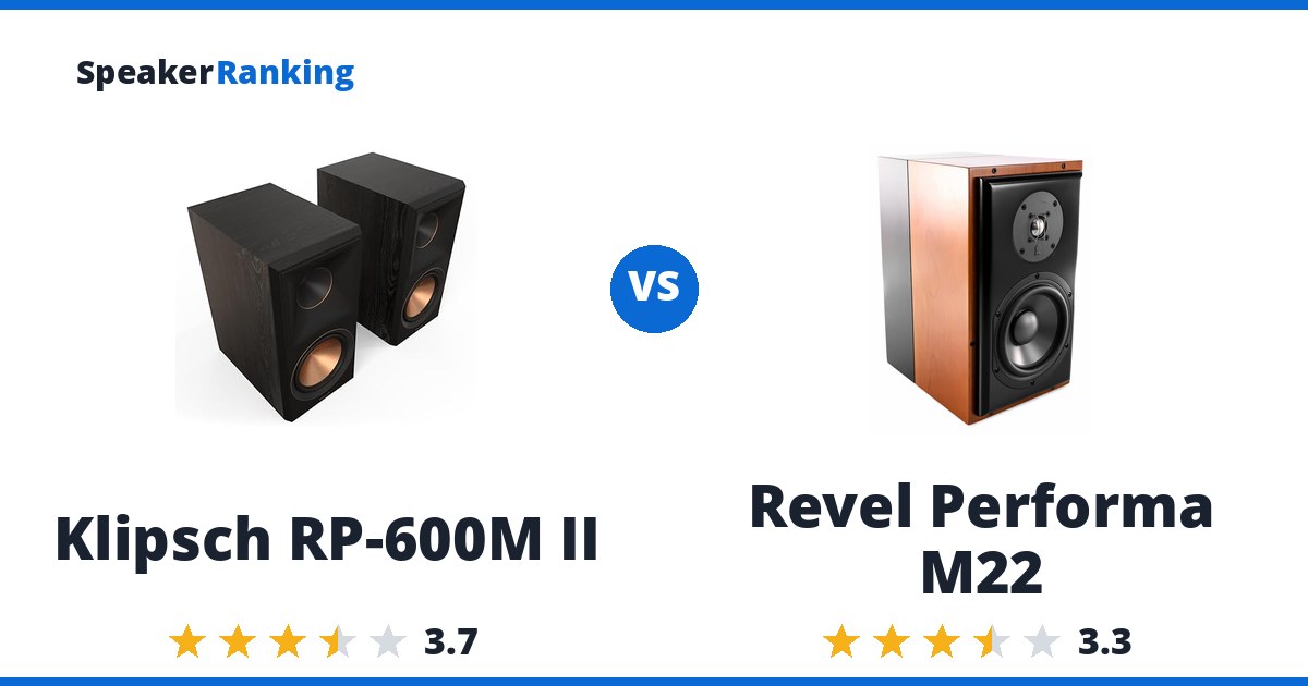 Klipsch RP-600M II vs Revel Performa M22