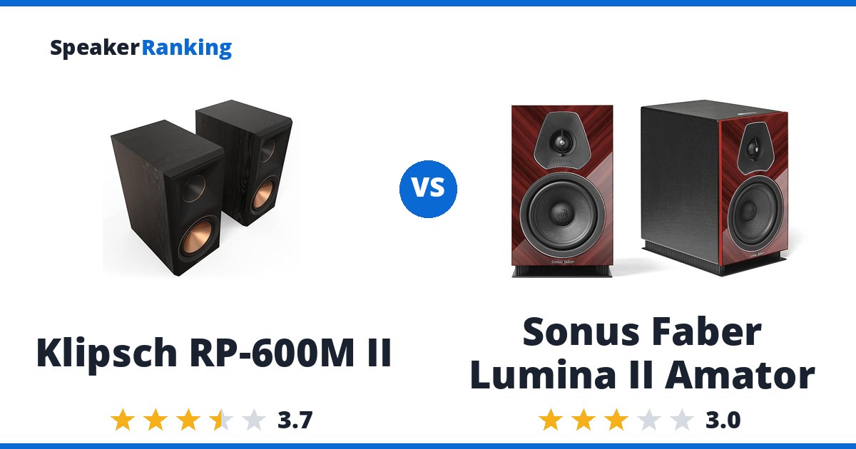 Klipsch RP-600M II vs Sonus Faber Lumina II Amator