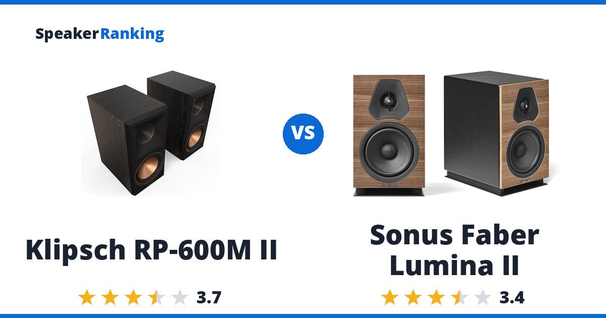 Klipsch RP-600M II vs Sonus Faber Lumina II