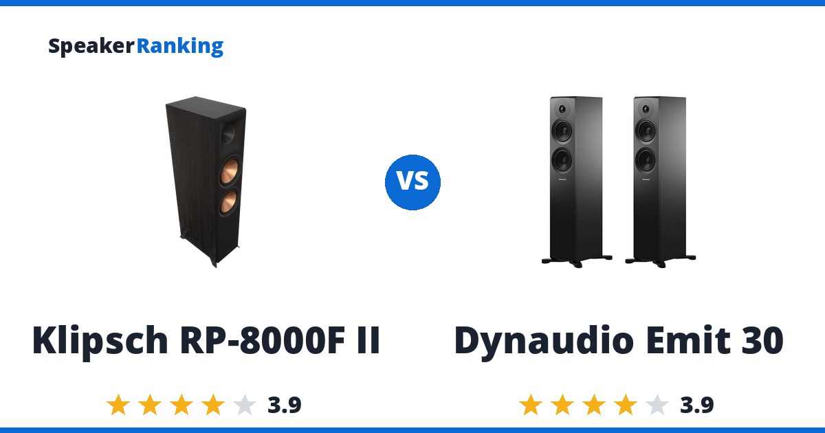 Klipsch RP-8000F II vs Dynaudio Emit 30