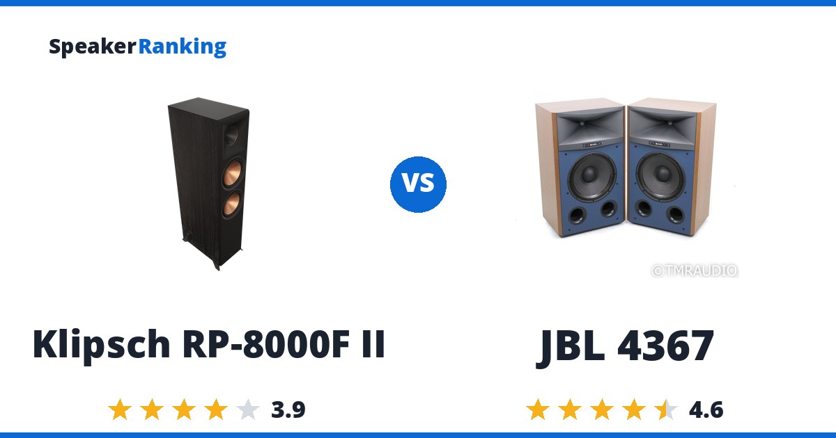 Klipsch RP-8000F II vs JBL 4367