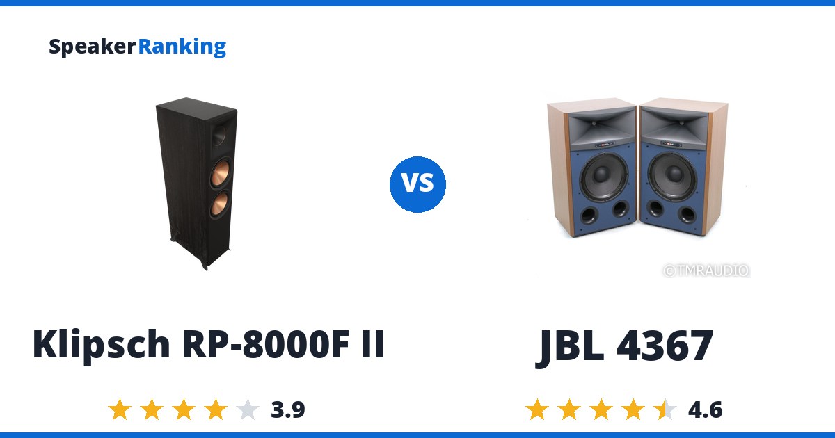 Klipsch RP-8000F II vs JBL 4367