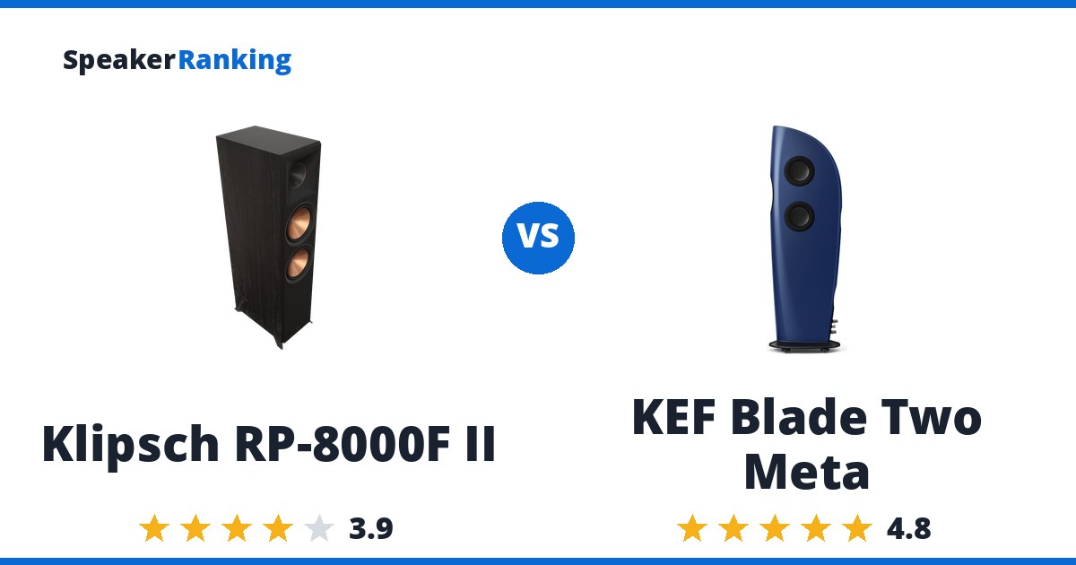 Klipsch RP-8000F II vs KEF Blade Two Meta