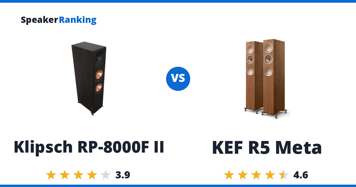 Klipsch RP-8000F II vs KEF R5 Meta