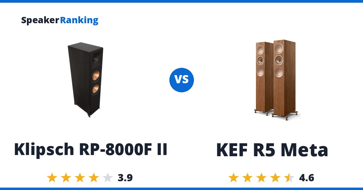 Klipsch RP-8000F II vs KEF R5 Meta